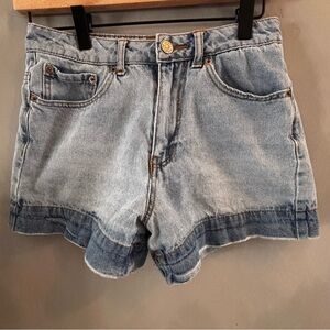 Forever 21 Light Blue High-Rise Denim Shorts